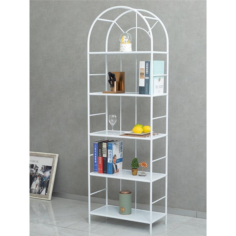 创意客厅书架免安装多层钢制收纳置物架阳台落地储物陈列展示架子