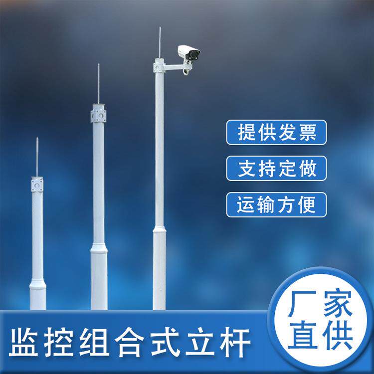小区公园监控杆2米2.5米3米3.5米4米组合监控立杆