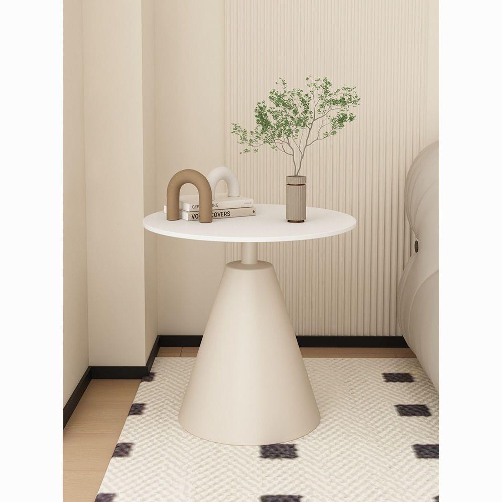 轻奢边几小圆桌小茶几现代风金色沙发桌边桌床头边几简约岩板卧室