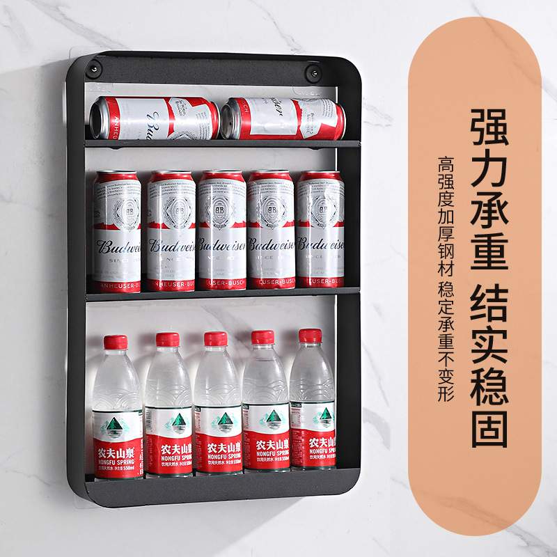 不锈钢厨房置物架储物调味调料架壁挂多层免打孔加厚浴室收纳架