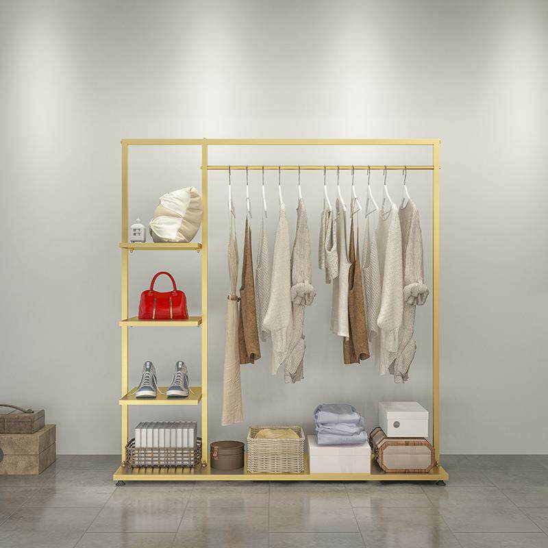 铁艺服装店展示架衣帽架衣架落地式卧室挂衣架挂包衣服架收纳货架