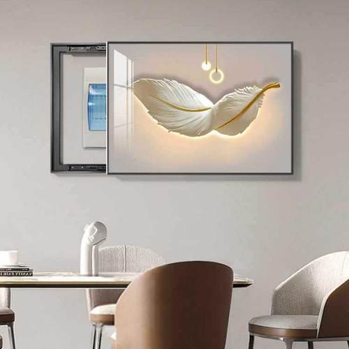 电电表箱配电箱闸盒轻奢装饰画现代简约客厅箱遮挡电源挂画总开关