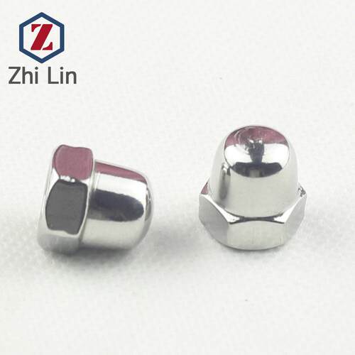 不锈钢201盖型螺母带盖外六角螺帽DIN1587直销