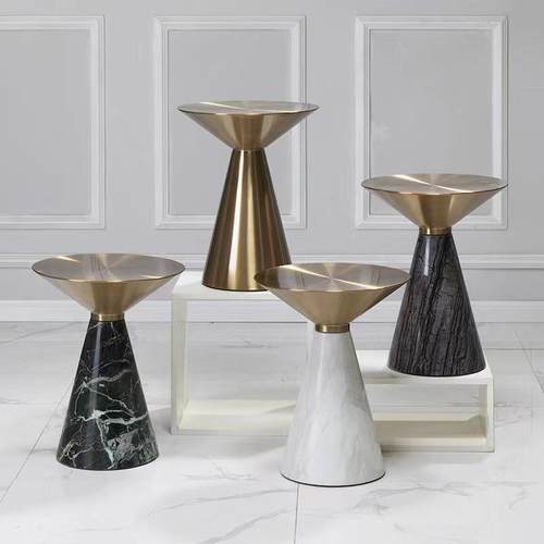 轻奢小边几不锈钢高兴小角几茶几组合小边几小茶几镀金拉丝