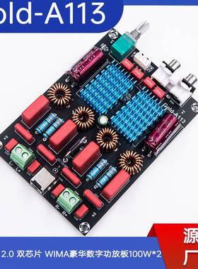 Gold-A113TPA31162.0双芯片WIMA豪华数字功放板100W*2
