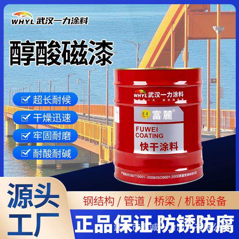 一力涂料快干磁漆工程金属钢结构防锈油漆机械设备外用户外专用