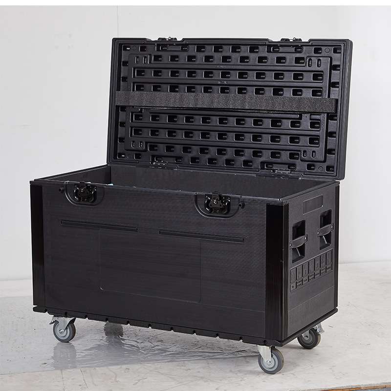 2023新品PE塑料航空箱舞台剧组设备音响灯光电线移动轮收纳工具箱