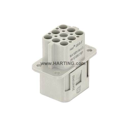 HARTING连接器09120083101母芯HAN-Q8/0-F原装16A/500V原装