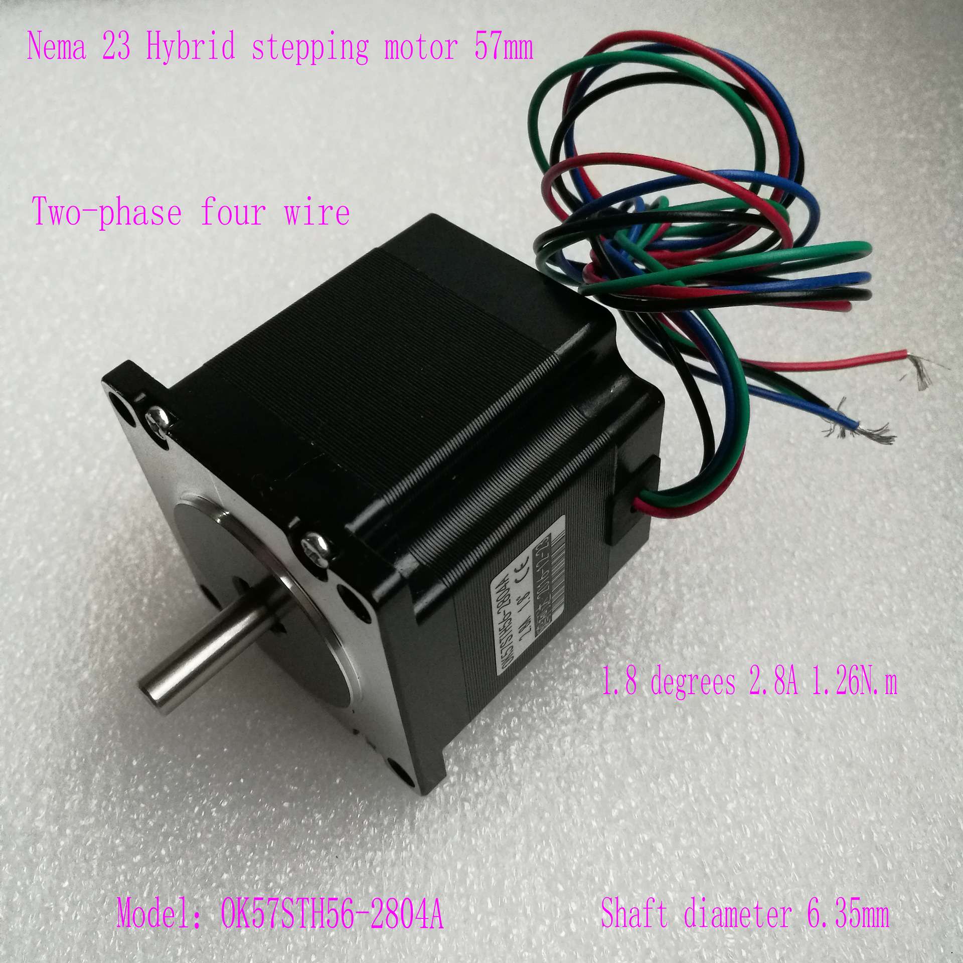 NEMA 23 Stepper Motor 1.26Nm 1.8 degre OK57STH56-2804A