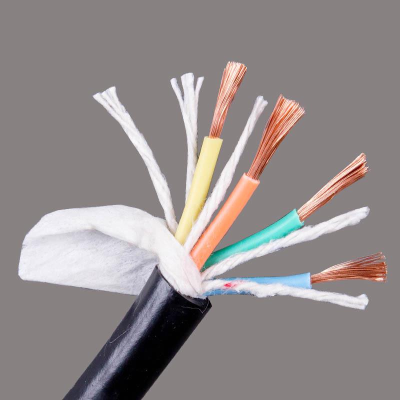 4平方电线铜芯电缆线防水防冻软电缆牛筋线YC3*4+1橡套线