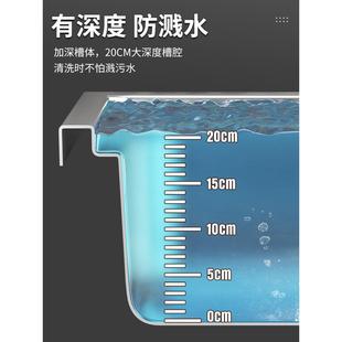 商用厨房洗菜盆不锈钢水槽带支架一体洗碗池家用水池洗手盆大单槽