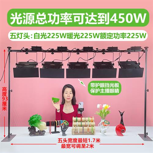 桌面直播补光灯龙门架2米宽文玩翡翠打光灯饰品摄影拍摄拍照手播