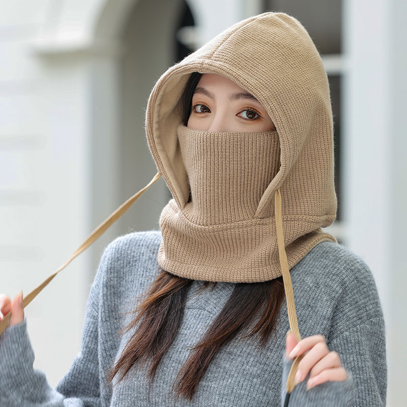 帽子围巾一体骑行防风保暖面罩