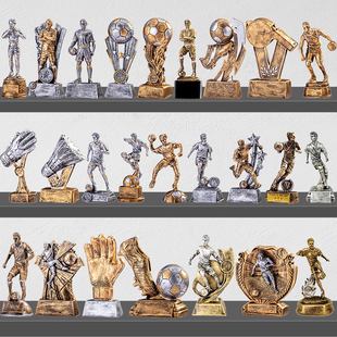 足球比赛奖杯定制做优秀球员射手门将守门员裁判金球金靴奖金手套
