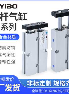 双轴双杆气缸小型气动TDA10/TN16*20/25/32-15X30X40X50X70X100
