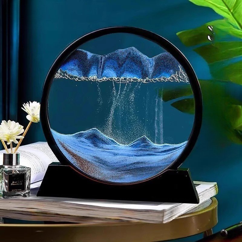 一沙一世界3D流沙画沙漏摆件客厅玄关家居桌面办公室乔迁摆件