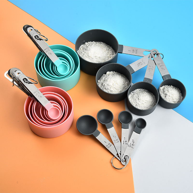 Stainless steel measuring cup Measuring Spoon SetU 8 sets st
