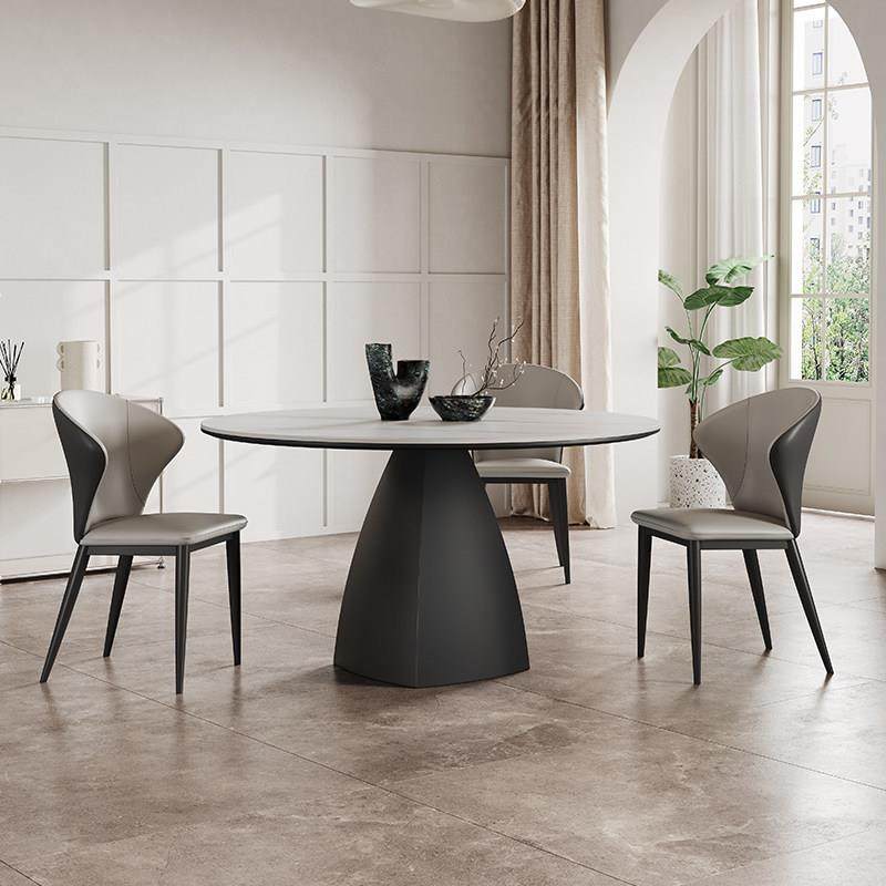 岩板圆桌家用10人现代简约高端复古餐厅台洽谈意式小户型圆形餐桌,住宅家具,岩板餐桌,淘宝优惠券,粉丝福利购,淘宝优惠卷