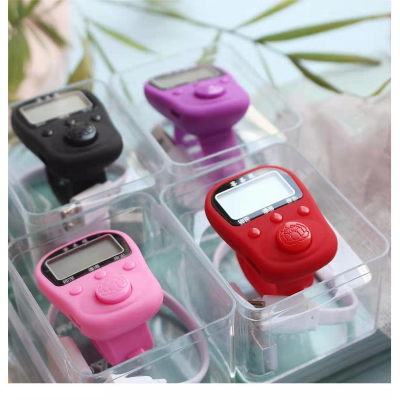 充电款计数器大屏幕五通道夜光戒指款带锁定防清零记数器计次点数