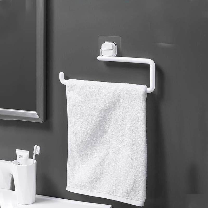 韩国吸盘厨房置物架纸巾架厨房用纸架保鲜膜毛巾挂架收纳架