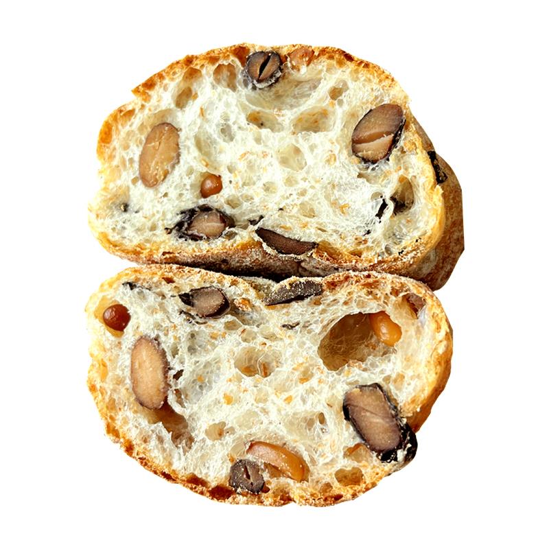 全麦面包黑豆松仁恰塔餐包粗粮零食坚果法式硬欧包健身德式法棍