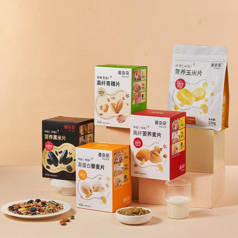 苦荞麦麦麦片无代糖脆片免煮冲泡多谷物即食早餐健身冲泡饮料代餐