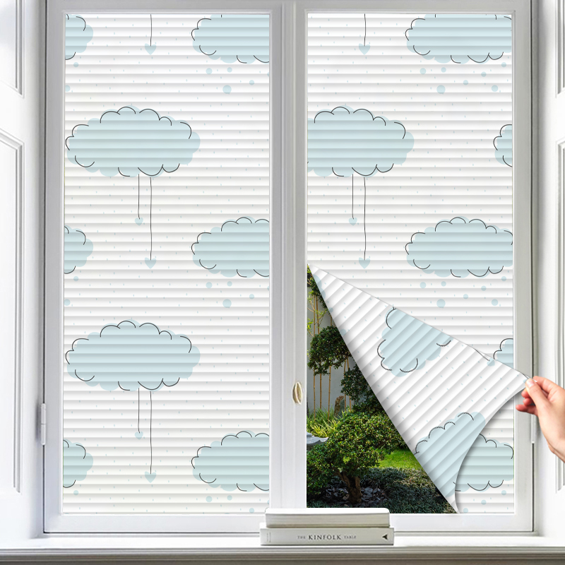 加厚仿真百叶窗户贴纸防走光卫生间门玻璃贴膜防窥浴室贴膜不透影