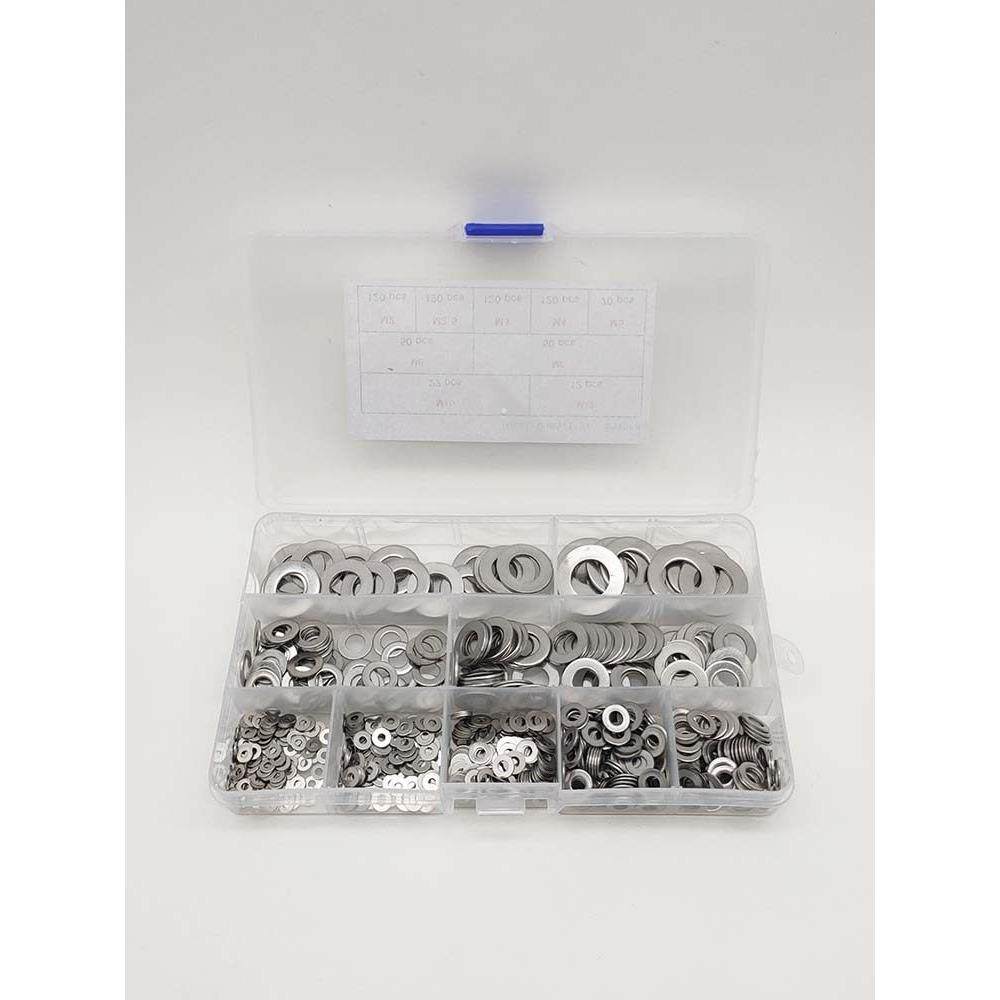 304平垫垫圈684pcs盒装 M2-M12金属平垫套装 国标介子 不锈钢垫片,五金/工具,垫圈,淘宝优惠券,粉丝福利购,淘宝优惠卷