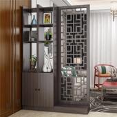 入户屏风客厅新中式 双面镂空隔断柜装 饰置物架进门玄关柜简约现代