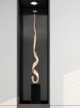 节节高升高级轻奢抽象艺术摆件入户玄关壁龛客厅意式极简竖高装饰