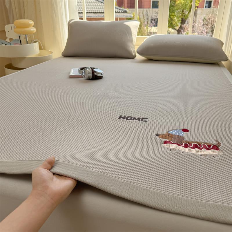 A类母婴级海洋丝冰豆豆凉席三件套床垫凉感夏季冰丝席夏天空调凉