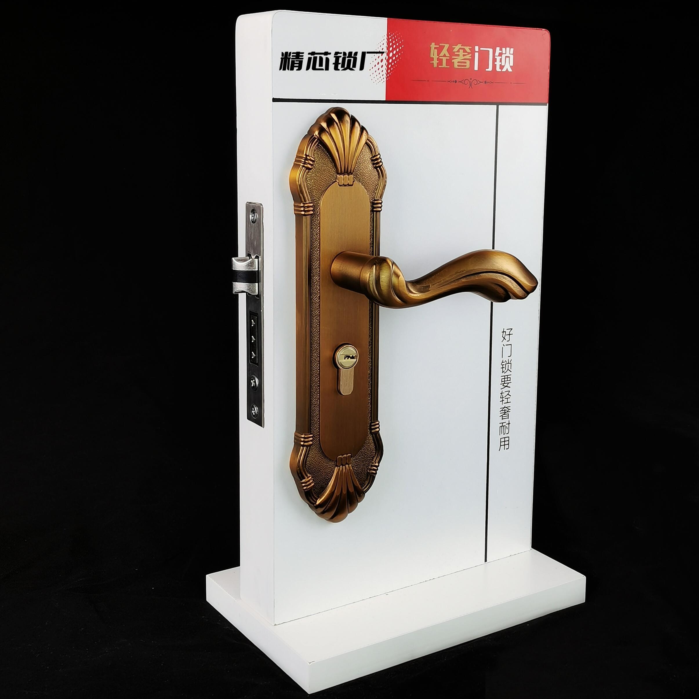 木门板手锁欧式彷古黄古铜色套装锁卧室门房间门家装用门锁