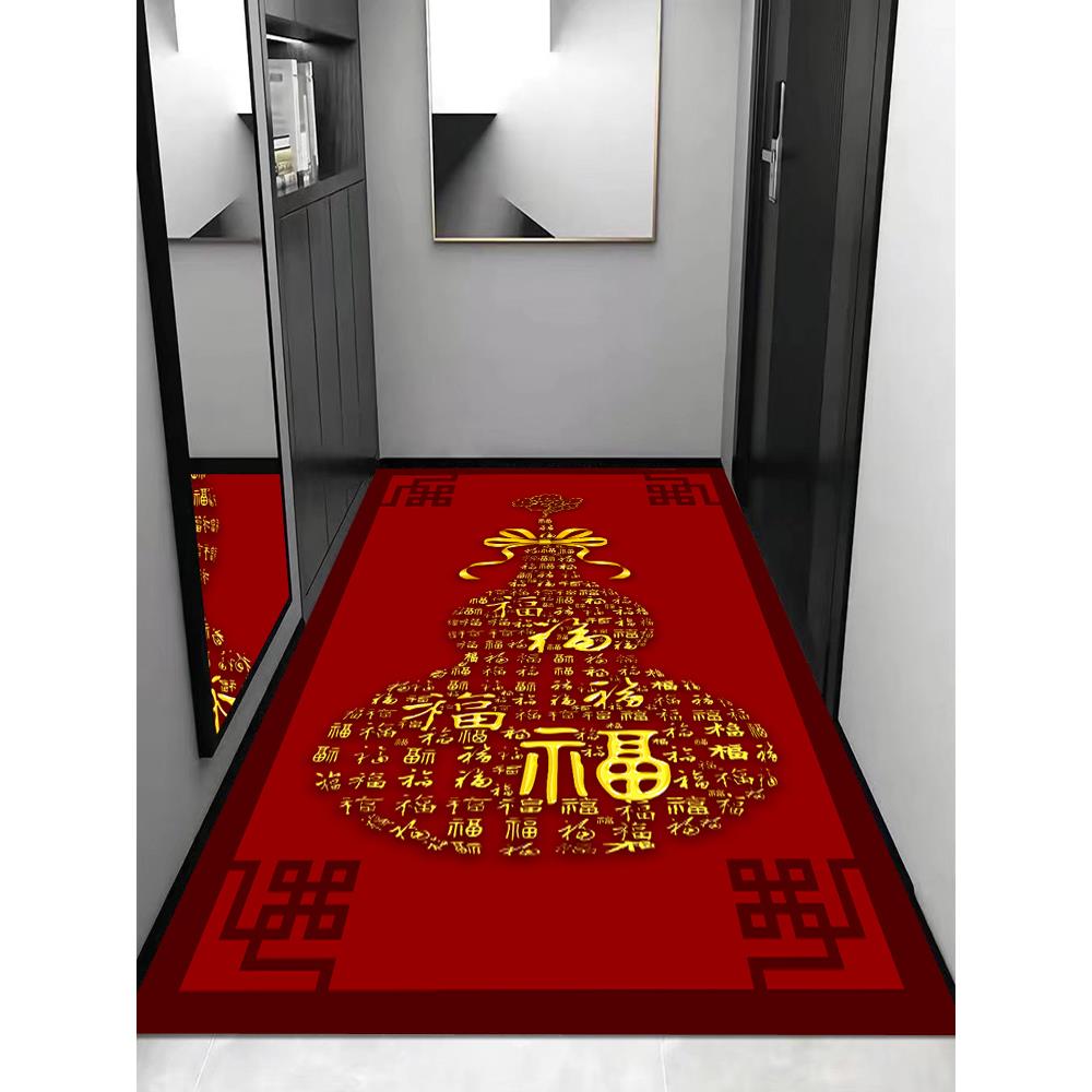 家用进门门口入户玄关葫芦图案地垫卫浴吸水防滑蹭脚满铺拱形门垫