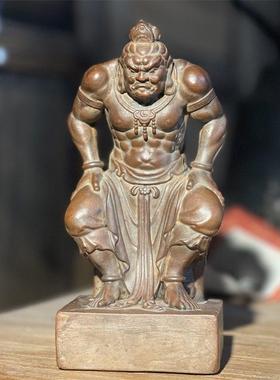 古风国潮艺术经典力士不动明王禅意装饰摆件书立茶室桌面复古陈设