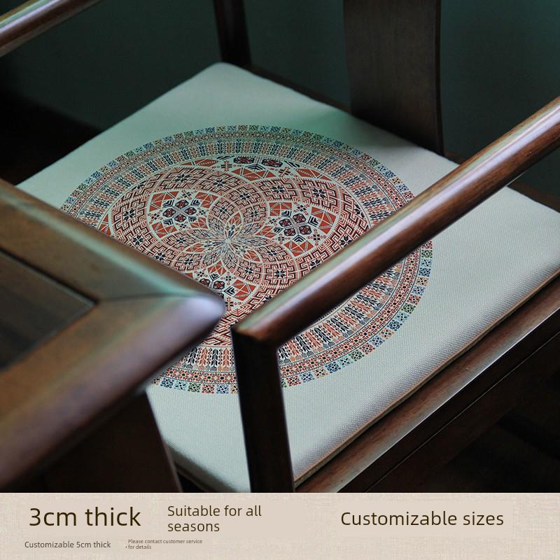 订制方形坐垫长凳坐垫长凳钢琴凳防滑椅垫方形凳甲板民族印花海绵