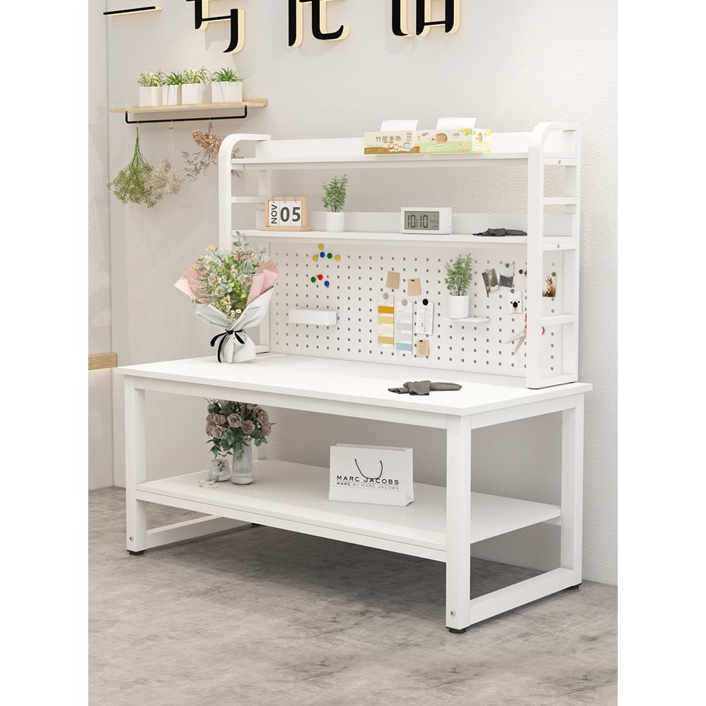 花店工作台包装台仓库快递包装台数字服装厂裁切台操作台带储物架