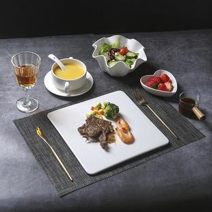 北欧西餐具套装牛排餐盘刀叉情侣套装家用餐具意面盘吃牛扒餐盘子