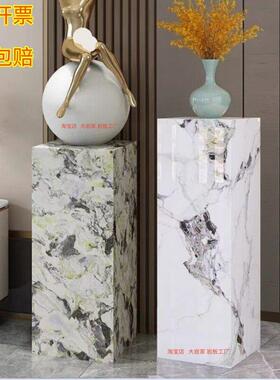 客厅玄关岩板花架酒店会所展厅大理石雕塑摆件底座工艺品装饰摆台