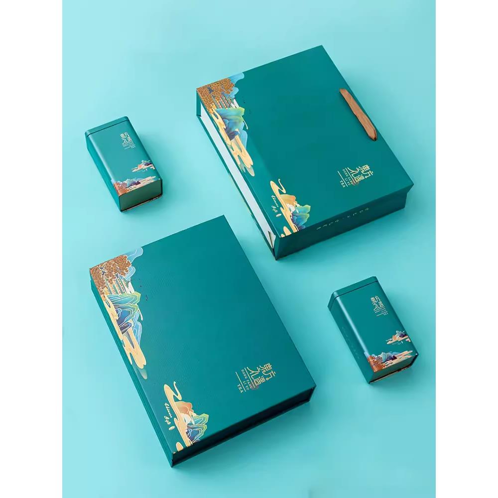 通用茶叶包装盒空盒红绿茶普洱碧螺春礼盒一斤半斤装茶叶铁罐礼盒
