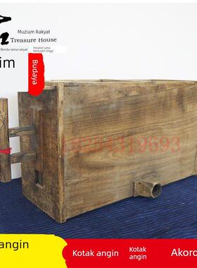 老式土灶手拉木质风箱民俗怀旧老物件摆件农村旧货农具道具风匣子