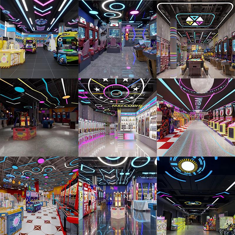 游戏厅造型灯电玩城游乐场儿童乐园电竞馆潮玩空间大玩家模块吊灯