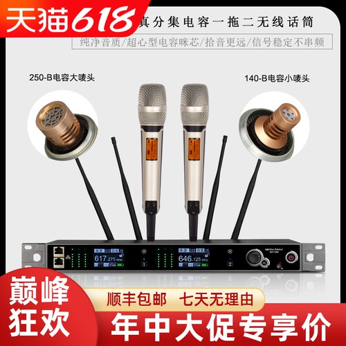 格伦士顿一拖二真分集防啸叫话筒