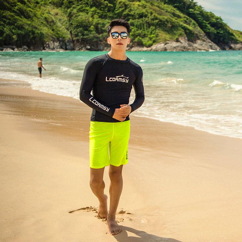 LCDRMSY韩夏季潜水服防晒速干大码长袖水母泳衣浮潜服健身男上衣