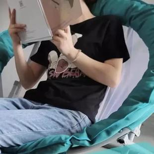 SOPOP索普网纱月亮椅弹簧椅阳台家用午休靠背孕妇专用懒人沙发