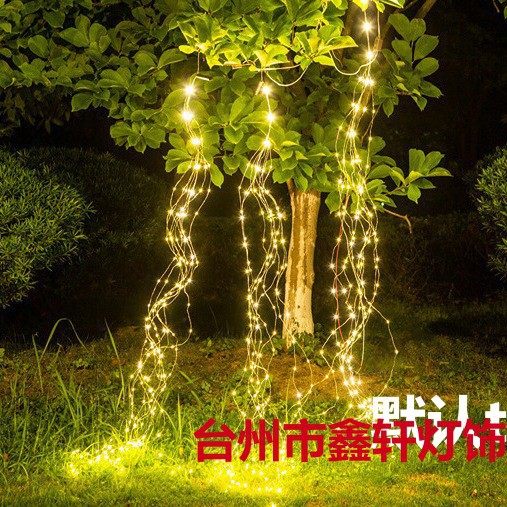 太阳能电池盒usb灯串树藤灯