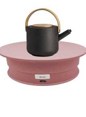 新款电动展示台调速可调角度智能旋转台饰品玉器电动转盘