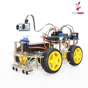 兼容arduino小车套件创客编程项目避障线跟踪智能机器人小车套件