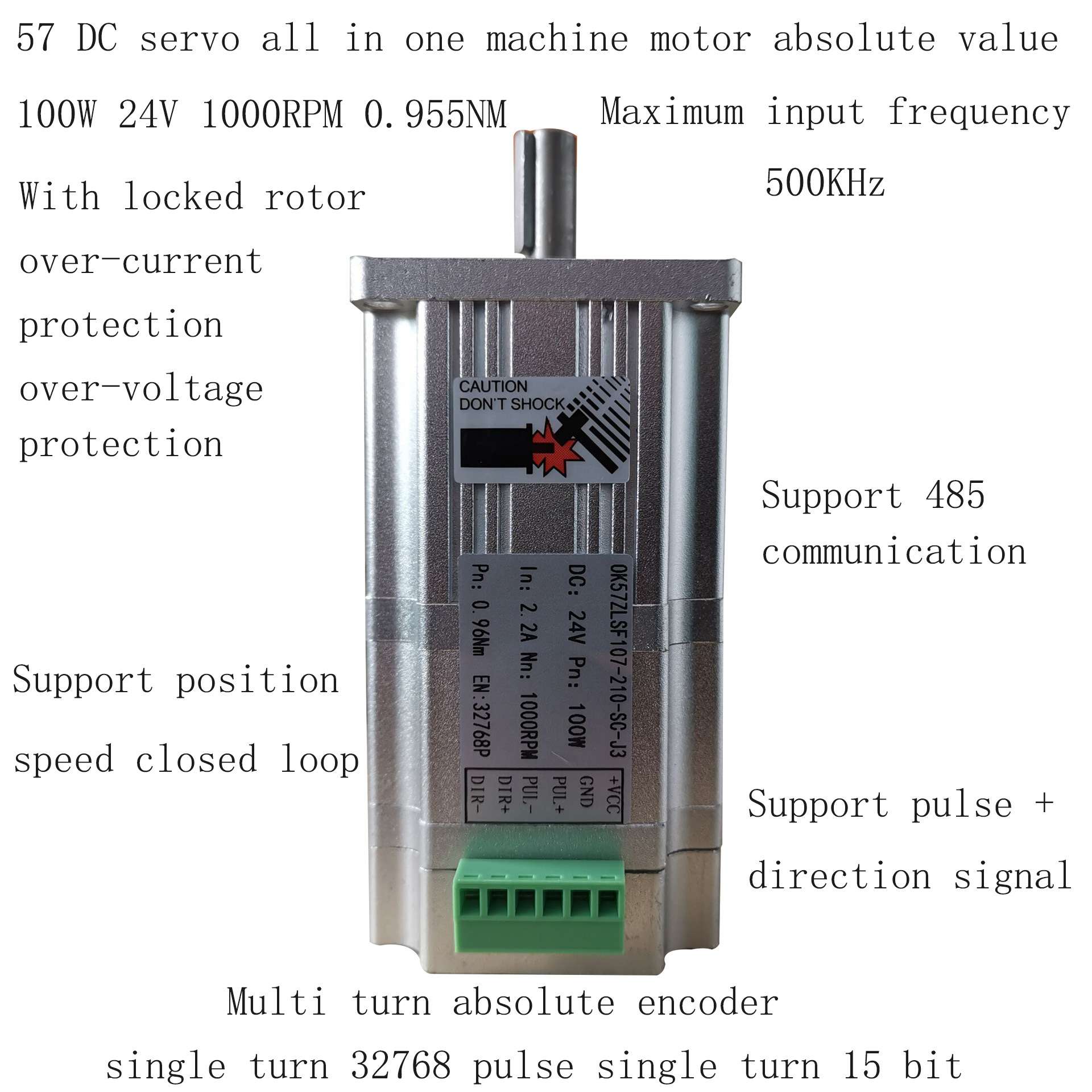 OK57ZLSF107-210-SC-J3 Absolute value brushless DC motor 100W