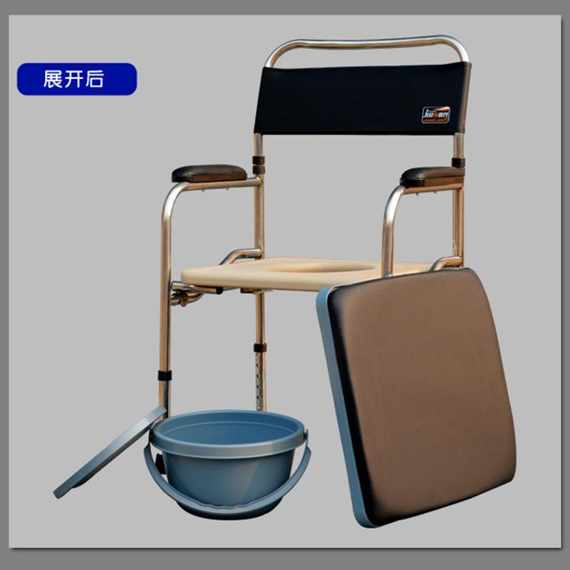 创誉不锈钢坐便椅老人可折叠座便椅可家居座厕椅