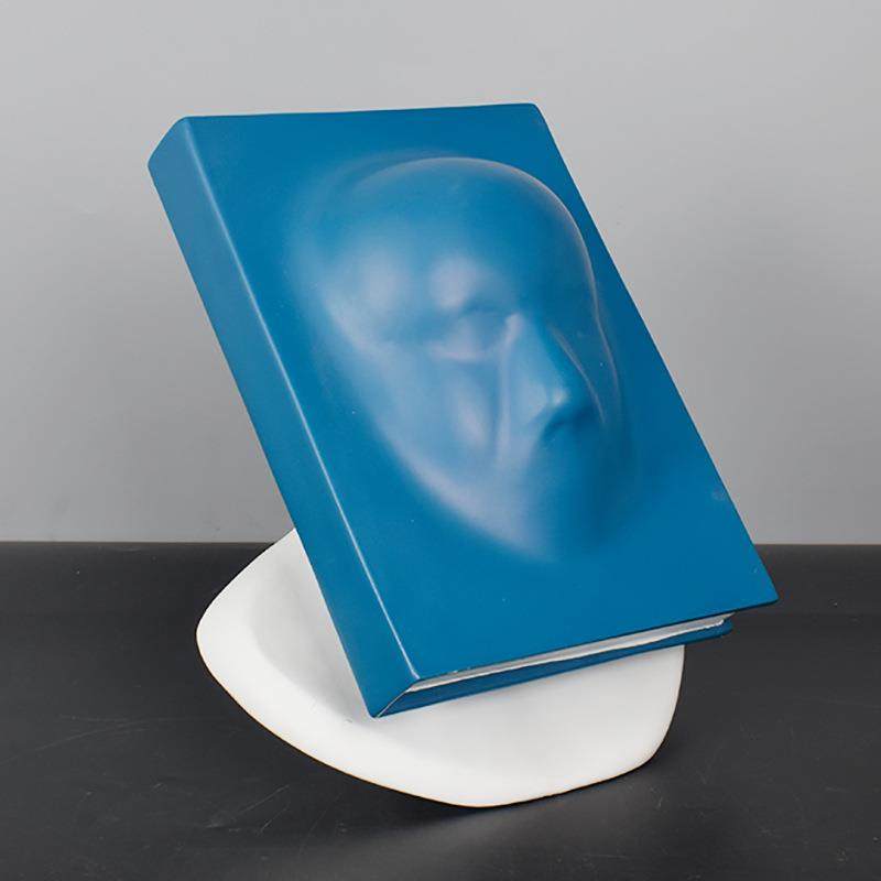 简约创意艺术人脸书轻奢抽象人物样板间客厅书柜装饰品设计师摆件